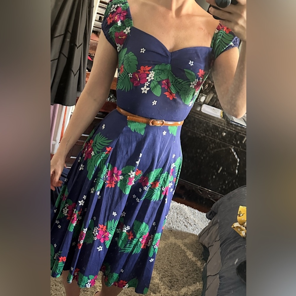 Collectif Dolores Tropical Floral Dress – Rare Print!